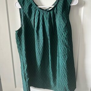 Merona Teal Patterned Sleeveless XXL Blouse